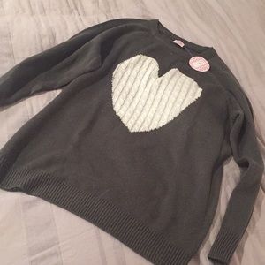 Charcoal grey oversized boyfriend sweater